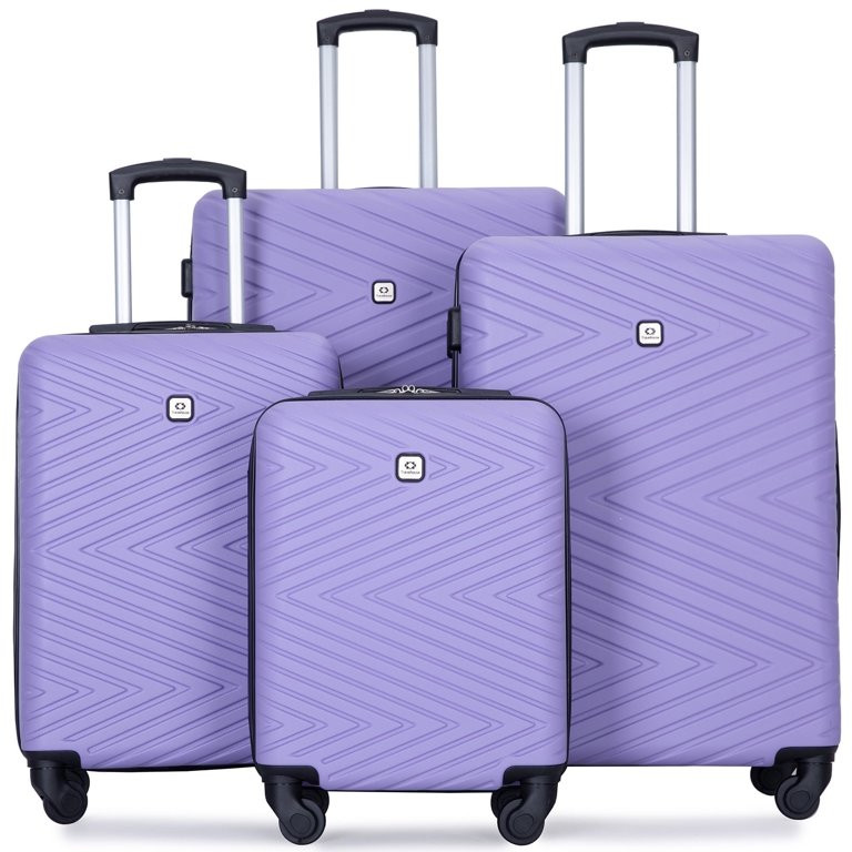 Travelhouse 4 Piece Hardshell Luggage Set Hardside Lightweight Suitcase with TSA Lock Spinner Whe... | Walmart (US)
