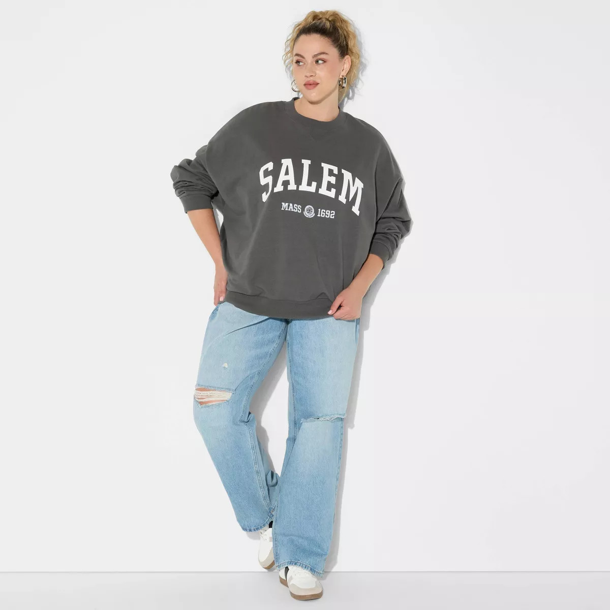Women's Salem Graphic Sweatshirt - Gray | Target