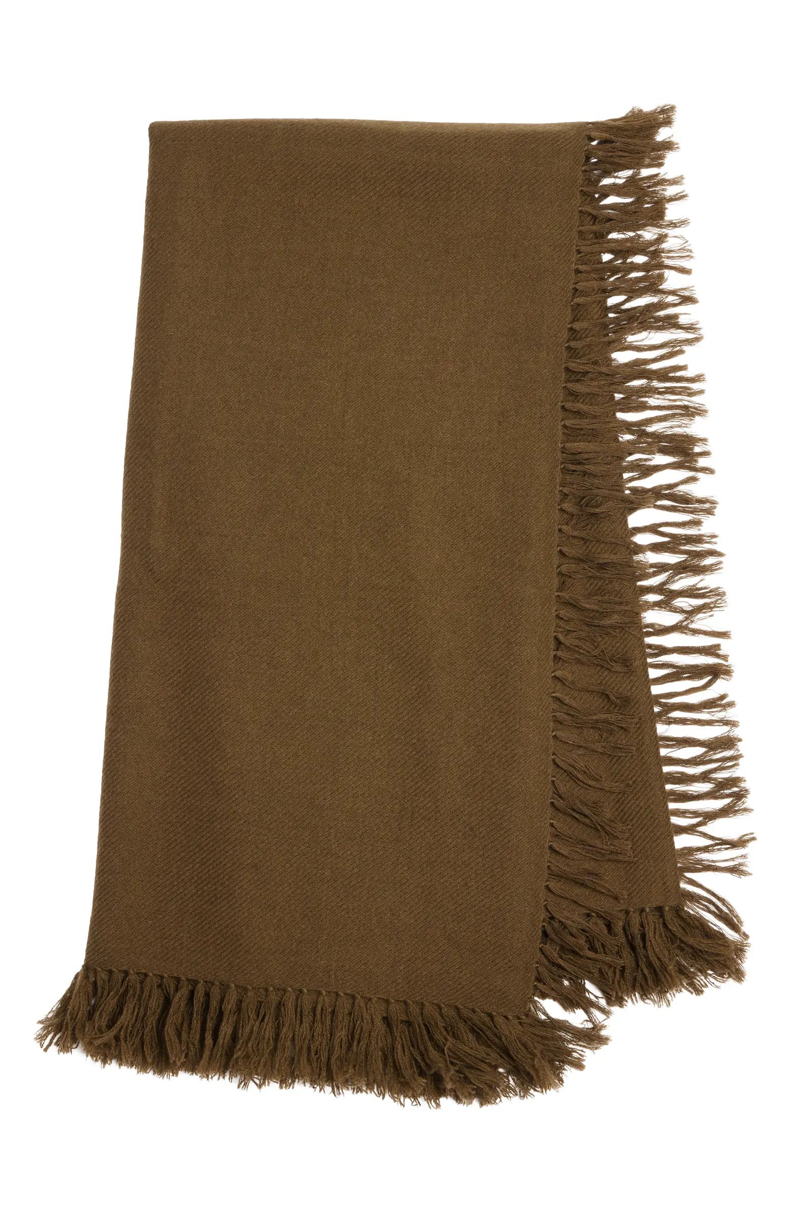 Isabel Marant Zila Cashmere & Cotton Fringe Scarf | Nordstrom | Nordstrom