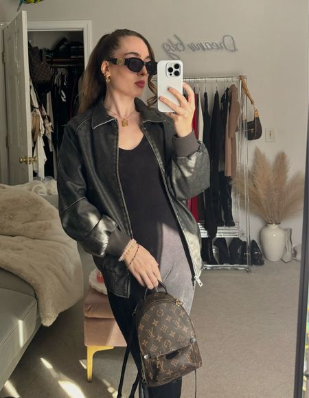 Kendall Jenner street style outfit inspiration! Target bomber jacket. Zara inspired jacket at target for $40! Size XS. Street style chic fashion. Mini LV backpack under $50!

#LTKstyletip #LTKSeasonal #LTKfindsunder50