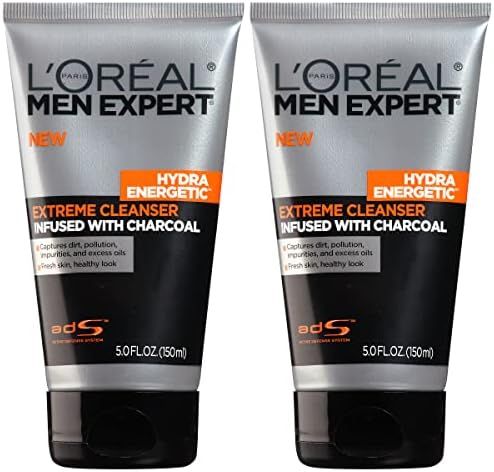 L'Oreal Men Expert Hydra Energetic Facial Cleanser with Charcoal for Daily Face Washing, Mens Fac... | Amazon (US)