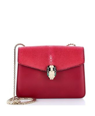 Small Serpenti Forever Square Shoulder Bag Leather and Stingray | Bloomingdale's (US)