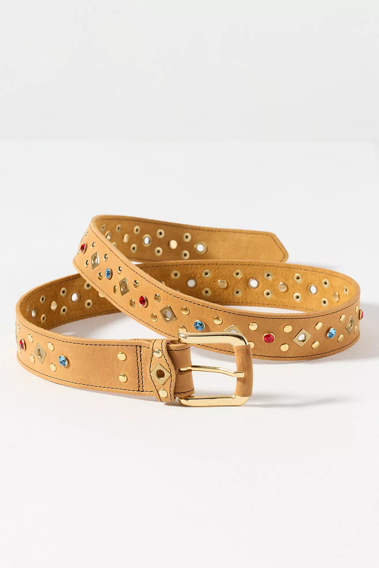Swedish Hasbeens Studded Leather Belt | Anthropologie (US)