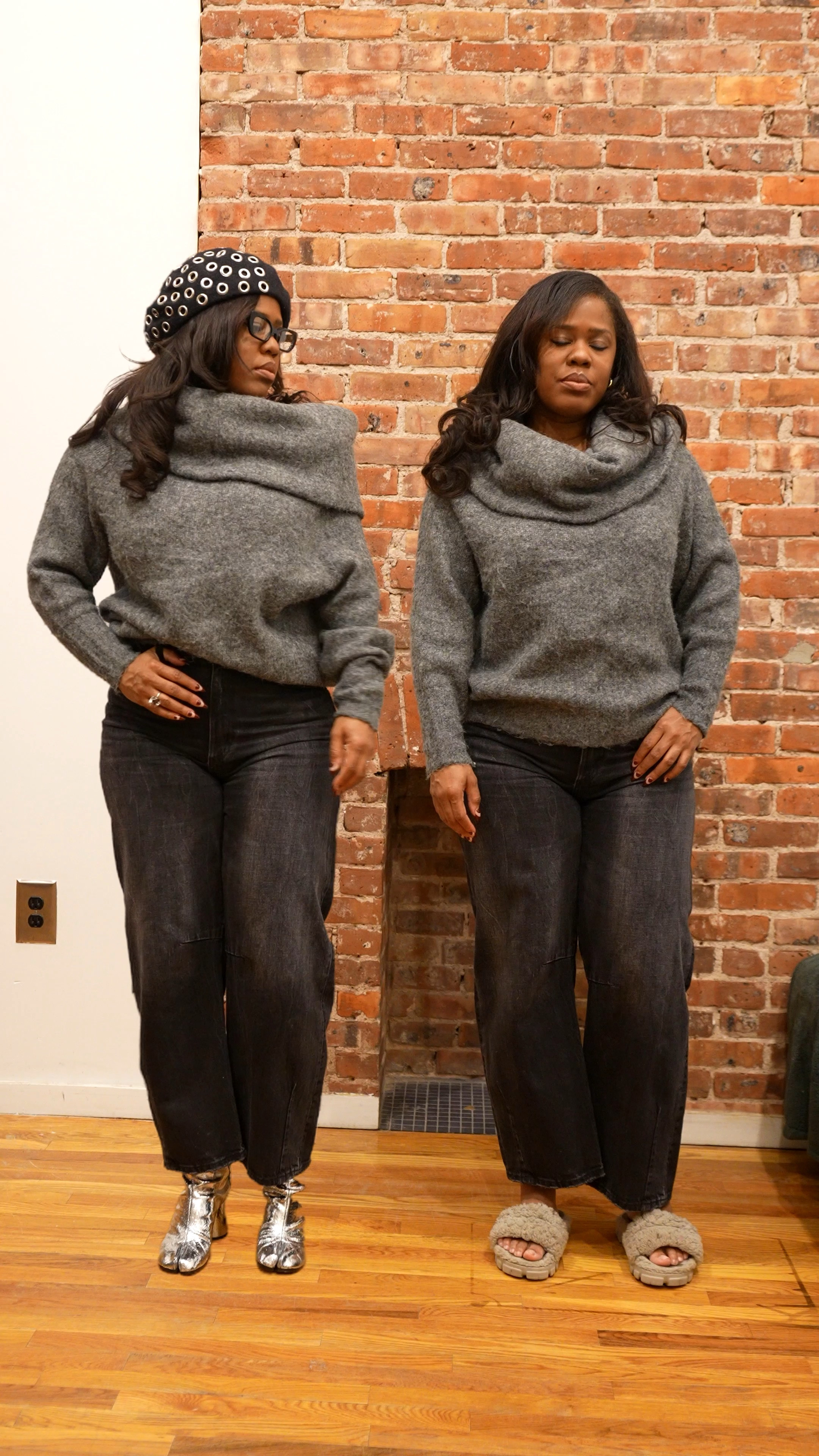 Styling my Maison Margiela broken mirror tabi boots with grey heather cowl neck sweater and black barrel leg jeans. 

#LTKWorkwear #LTKShoeCrush