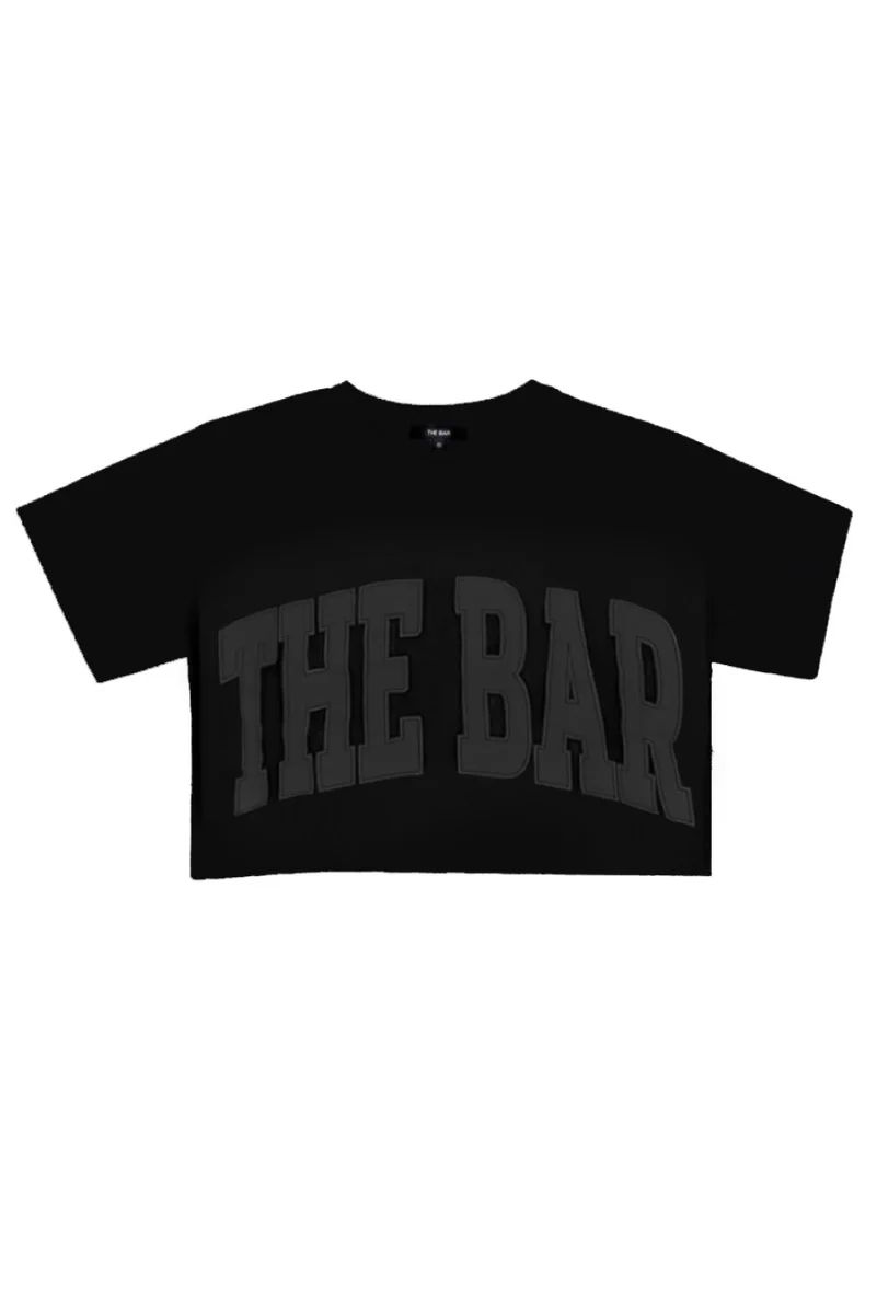 VARSITY COTTON TEE BLACK | The Bar