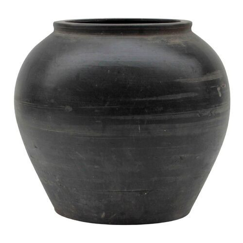 Vintage 17" Pottery Pot - Black - Gray | One Kings Lane