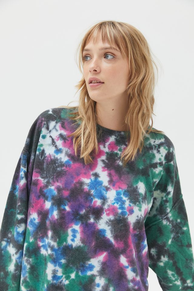 Urban Renewal Recycled Northern Lights Tie-Dye Crew Neck Sweatshirt | Urban Outfitters (US and RoW)