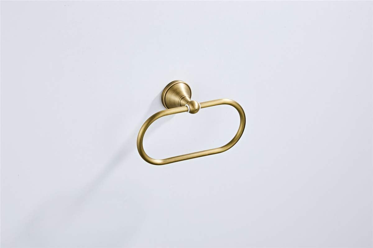 Flybath Oval Towel Ring Antique Brass Hanger Hand Towel Holder for Bathroom Kitchen Accessories W... | Amazon (US)