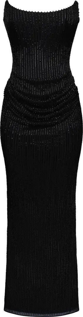 Alicia Hand Beaded Strapless Mermaid Gown | Nordstrom