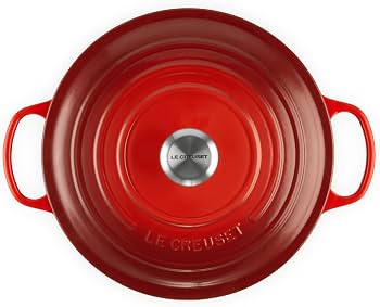 Le Creuset Enameled Cast Iron Signature Round Dutch Oven, 7.25 qt., Cerise | Amazon (US)