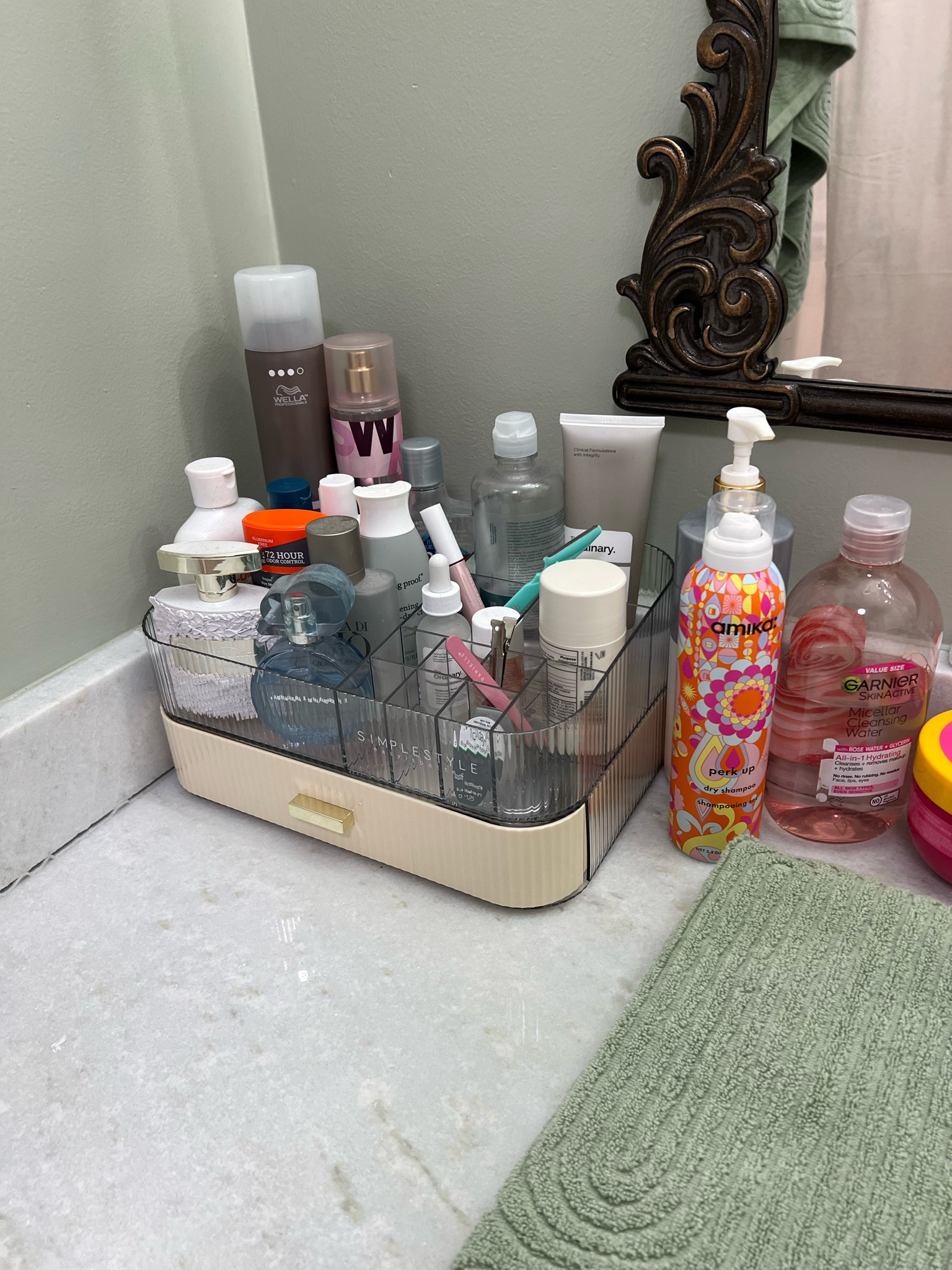 Makeup organizer, makeup storage, bathroom DIY, bathroom makeoverr

#LTKHome #LTKFindsUnder50