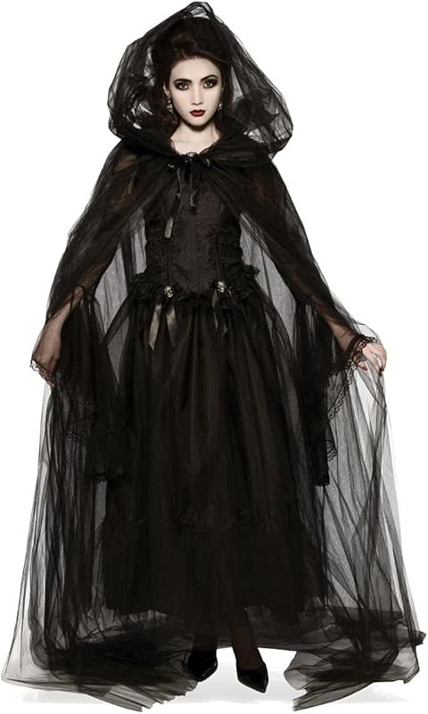 Rubie's Adult Full-Length Sheer Cape with Oversized Hood | Amazon (US)