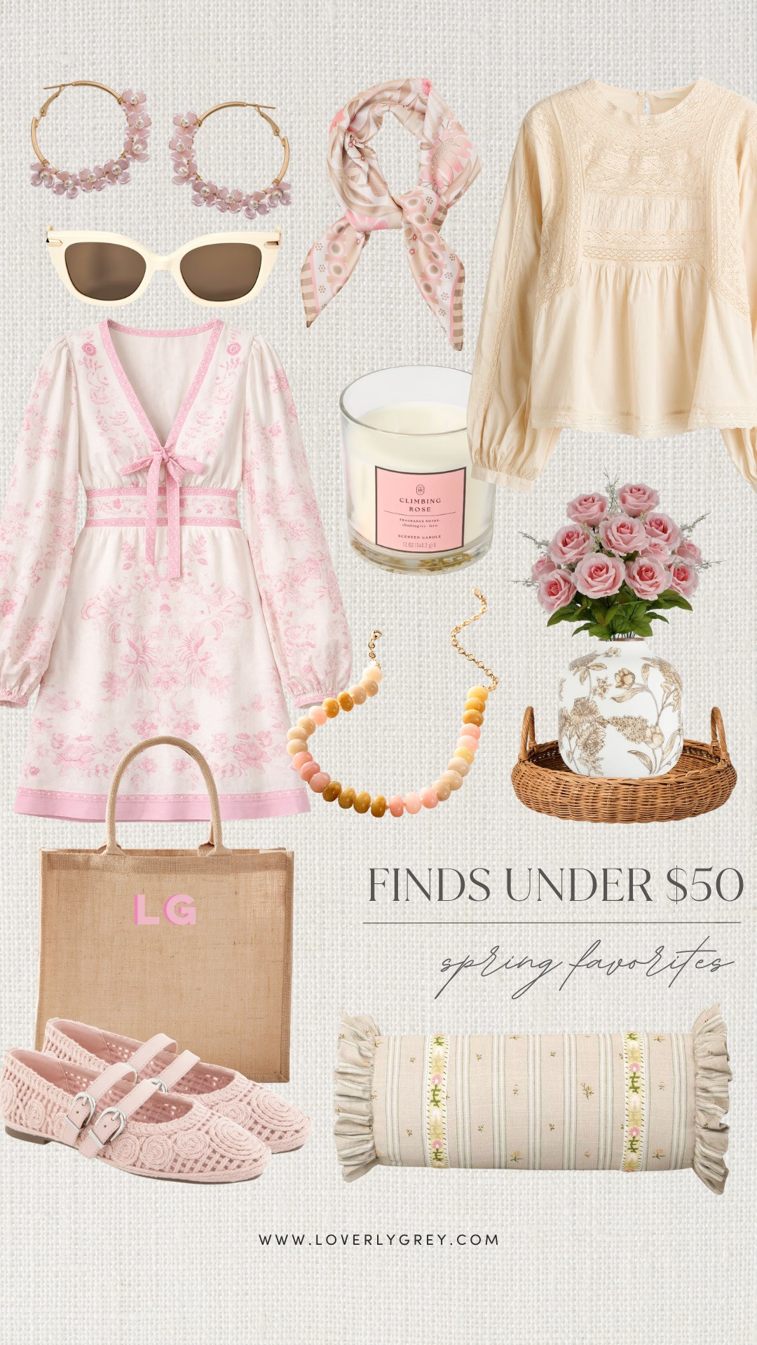 How cute are these spring finds? I can't believe they are under $50! All of these pieces are so timeless and feminine- will be on repeat in your closet and home for years to come!

Loverly grey, feminine pink and white sundress, tj maxx finds, pink and white aesthetic, spring home decor, walmart target finds, spring inspo for home affordable 

 #LTKSeasonal #LTKHome