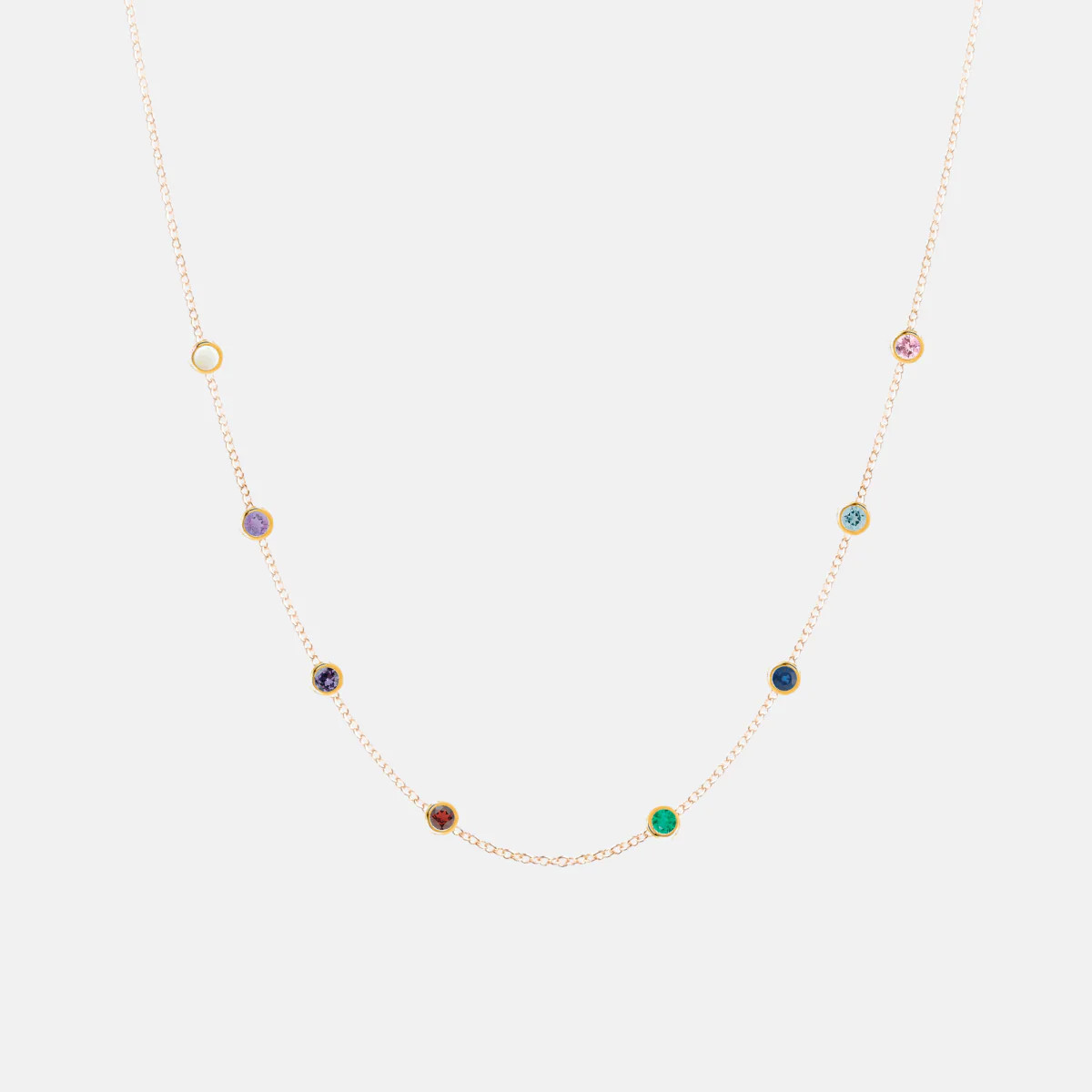 14K Gold Dainty Birthstone Necklace | Vana Chupp Studio
