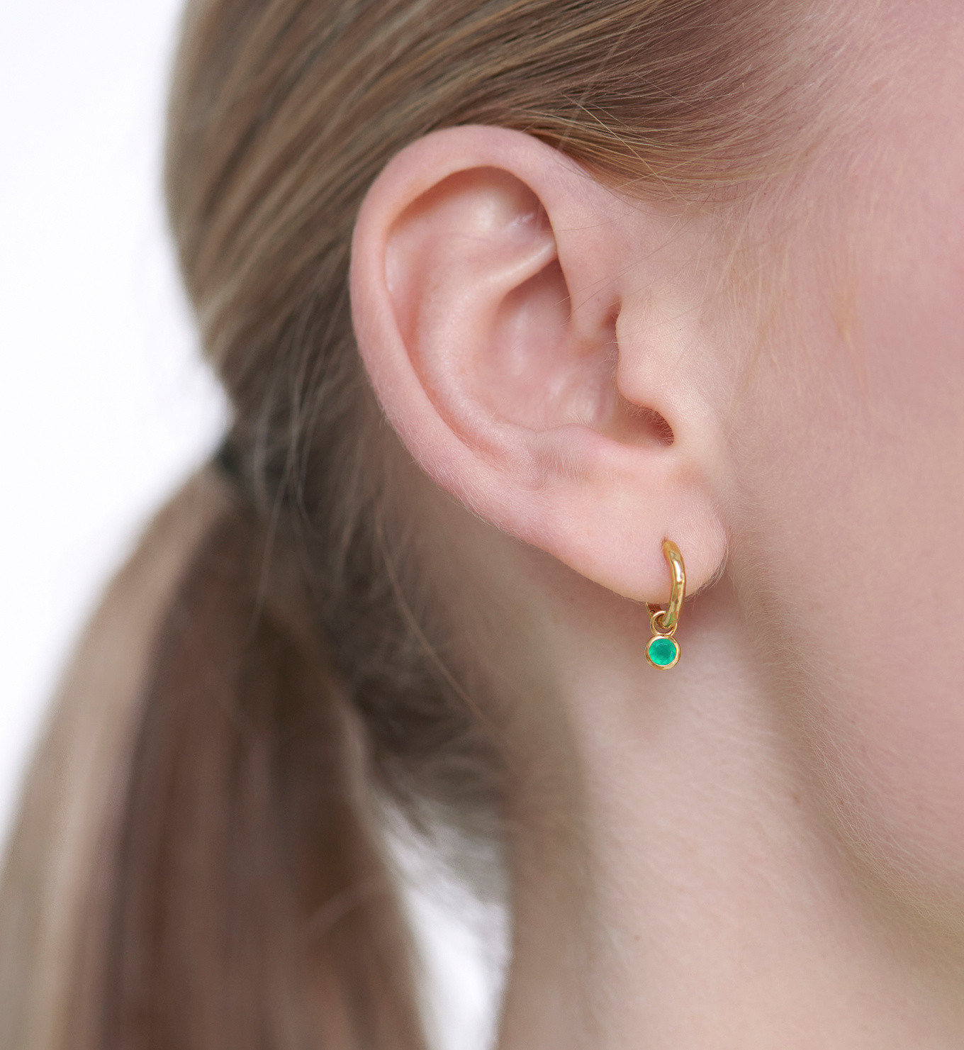 Mini Gemstone Huggie Earrings | Monica Vinader (US)