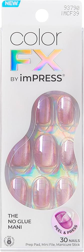 Kiss colorFX by Impress Press On Nails, Starry, 30 No Glue Peel and Stick Nails Kit with IMPROVED... | Amazon (US)