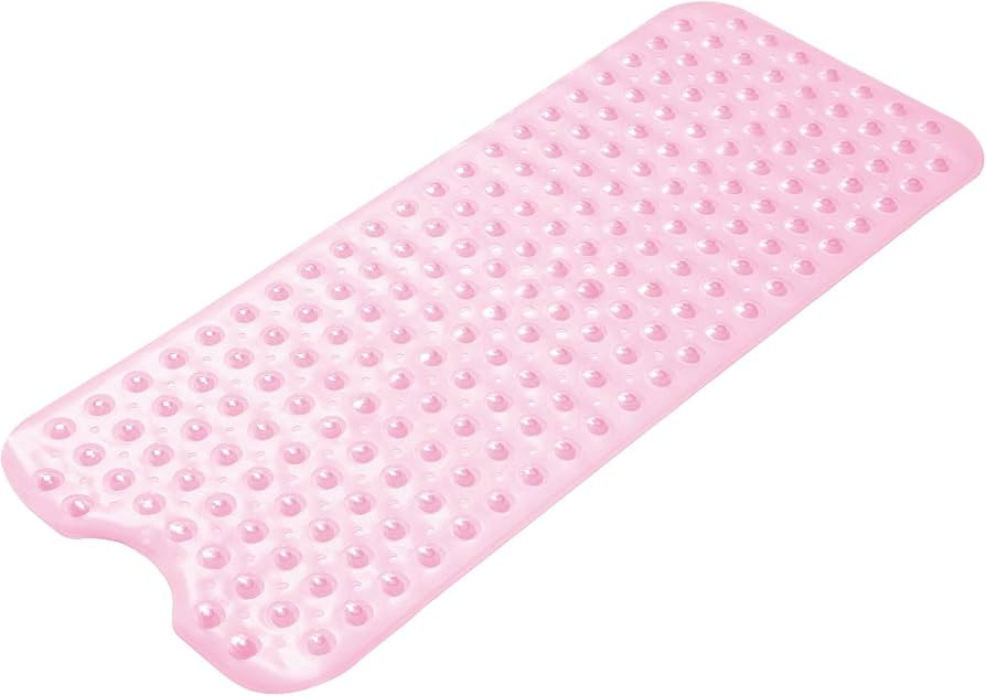 AmazerBath Clear Pink Bathtub Mat Non Slip Bath Mat for Tub, 40 x 16 Inches Bath & Shower Safety ... | Amazon (US)