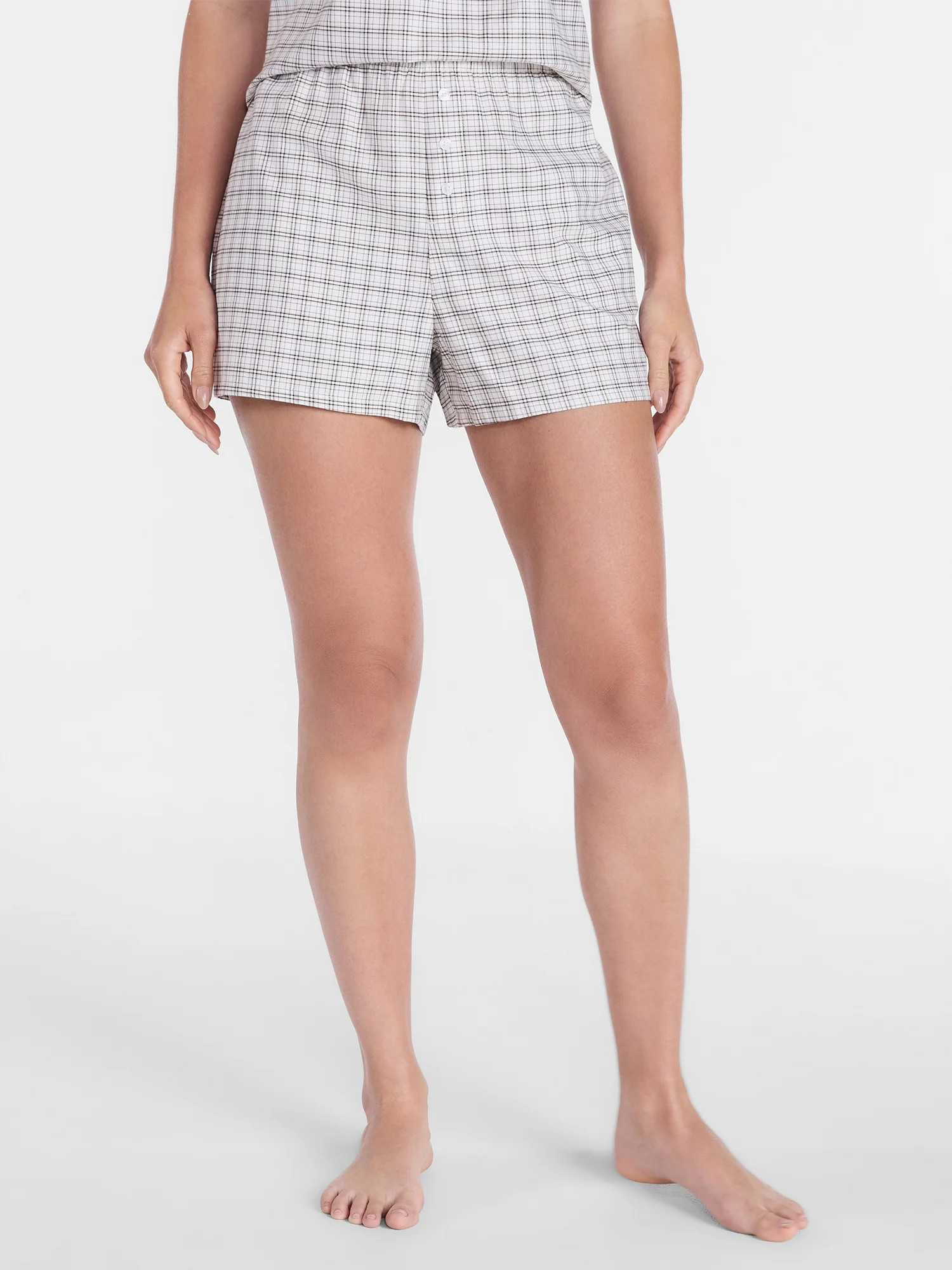 Joyspun Women's Woven Poplin Sleep Shorts, 3'' Inseam, Sizes XS-3X | Walmart (US)