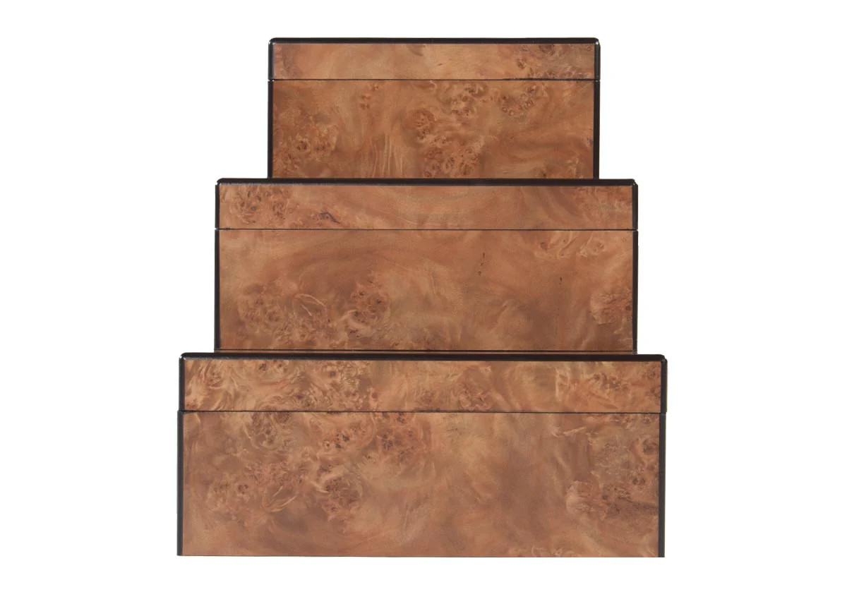 MATTE BURLED WOOD BOX | Alice Lane Home Collection
