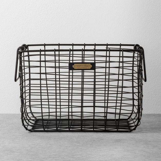 Wire Storage Basket Black - Hearth & Hand™ with Magnolia | Target