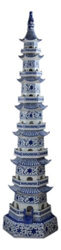 47" Classic Blue and White Porcelain Pagoda, Jingdezhen | eBay | eBay US