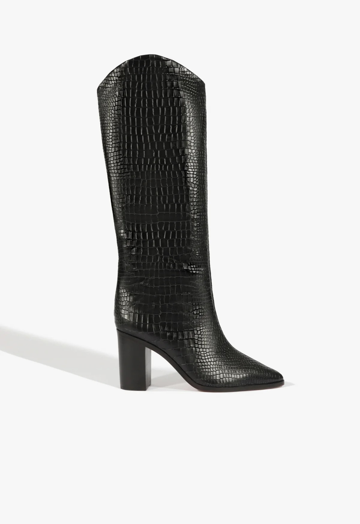 Maryana Knee High Boot in Croc-Embossed Leather - SCHUTZ | Schutz (US)