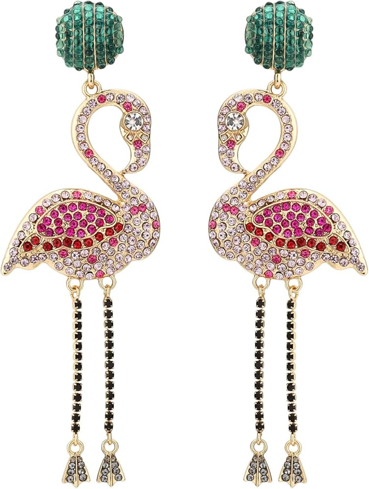 Valentine's Day Gifts Pink Flamingo Earrings for Women Christmas Jewelry Gifts | Amazon (US)