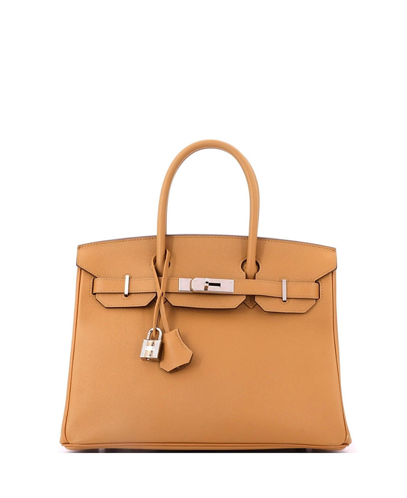 Pre-Owned HERMES Birkin 30 Handbag Brown Epsom with Palladium Hardware | Bloomingdale's (US)