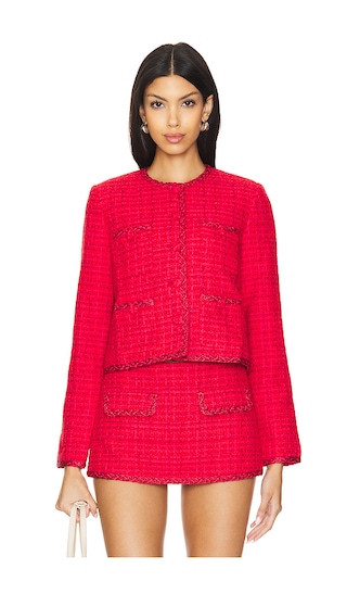 Alina Jacket in Rose Red | Revolve Clothing (Global)