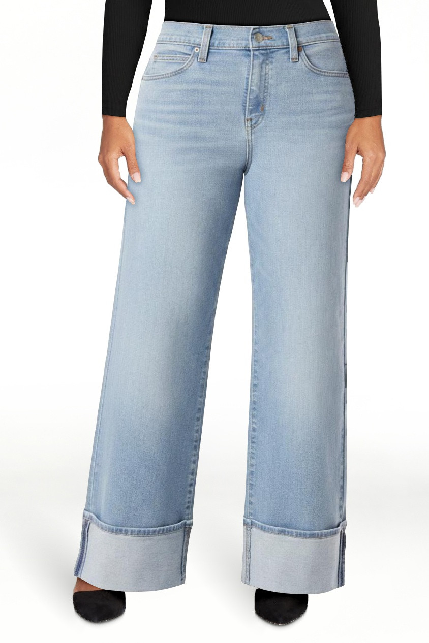 Levi Strauss Signature Women's Vintage Mid Rise Cuffed Stovepipe Jeans | Walmart (US)