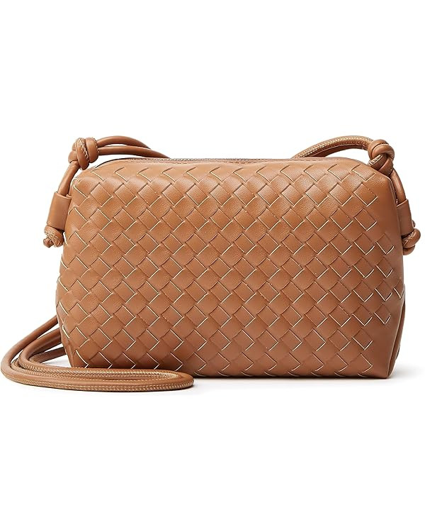 Woven Crossbody Bags for Women: Vegan Leather Handbag - Handwoven Small Purse - Trendy Shoulder B... | Amazon (US)