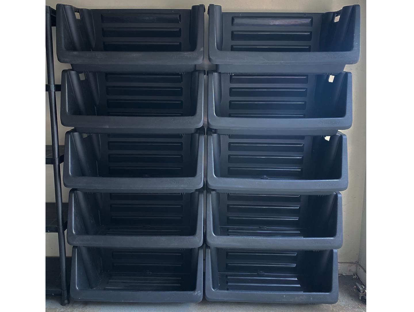 Our FAVORITE Husky Heavy Duty Storage Bins for garage storage! These guys can hold up to 100lbs each! 

#LTKHome