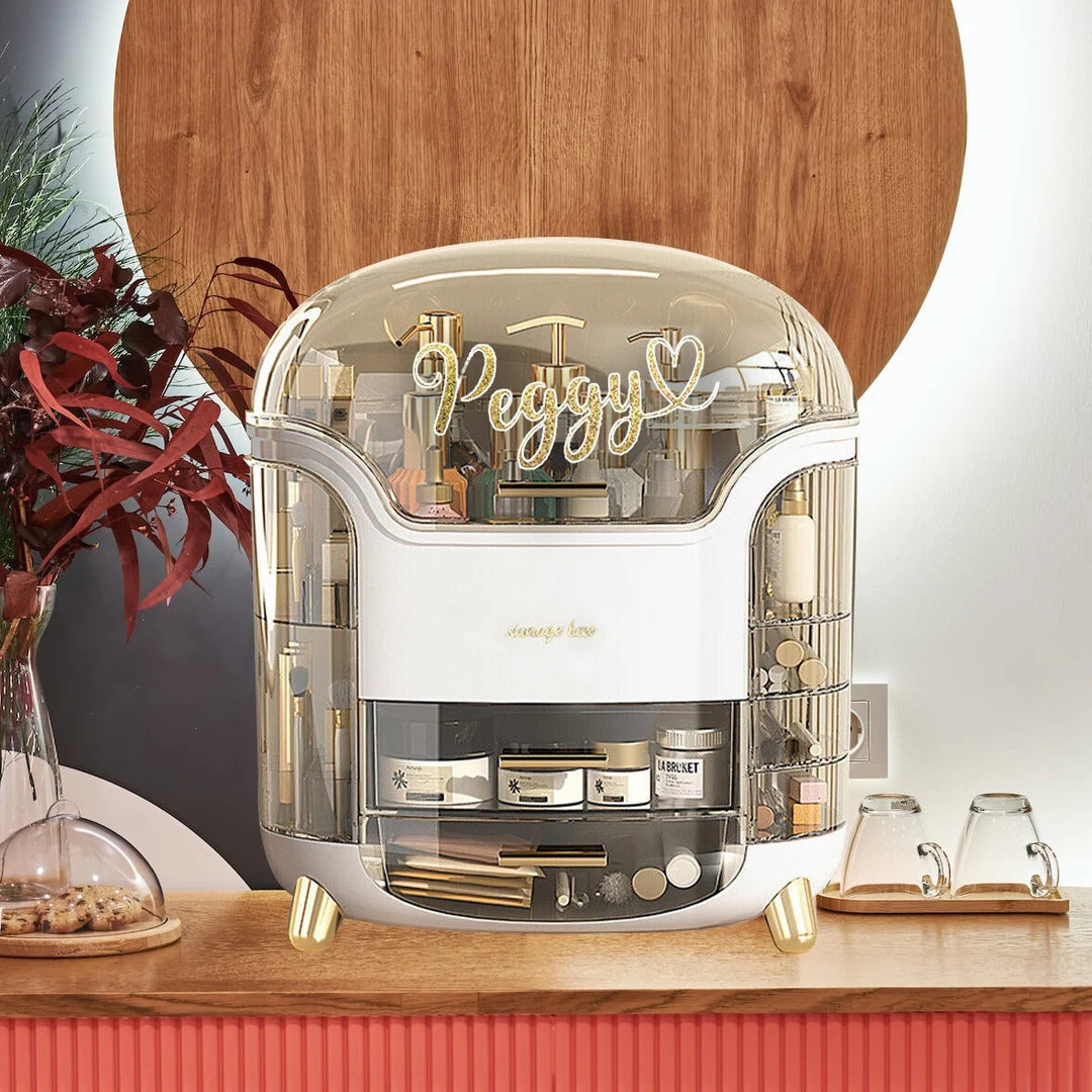 Personalized Makeup Organizer: Desktop Cosmetic Storage Box - Etsy | Etsy (US)