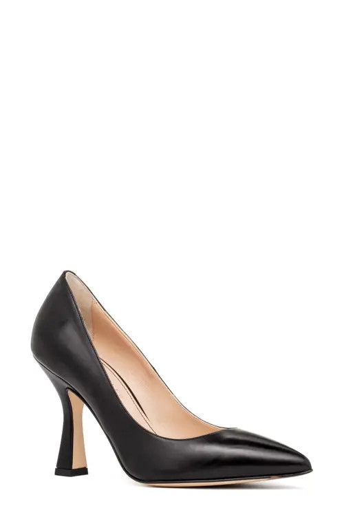 BEAUTIISOLES Luna Pointed Toe Pump in Black Leather at Nordstrom, Size 9 | Nordstrom