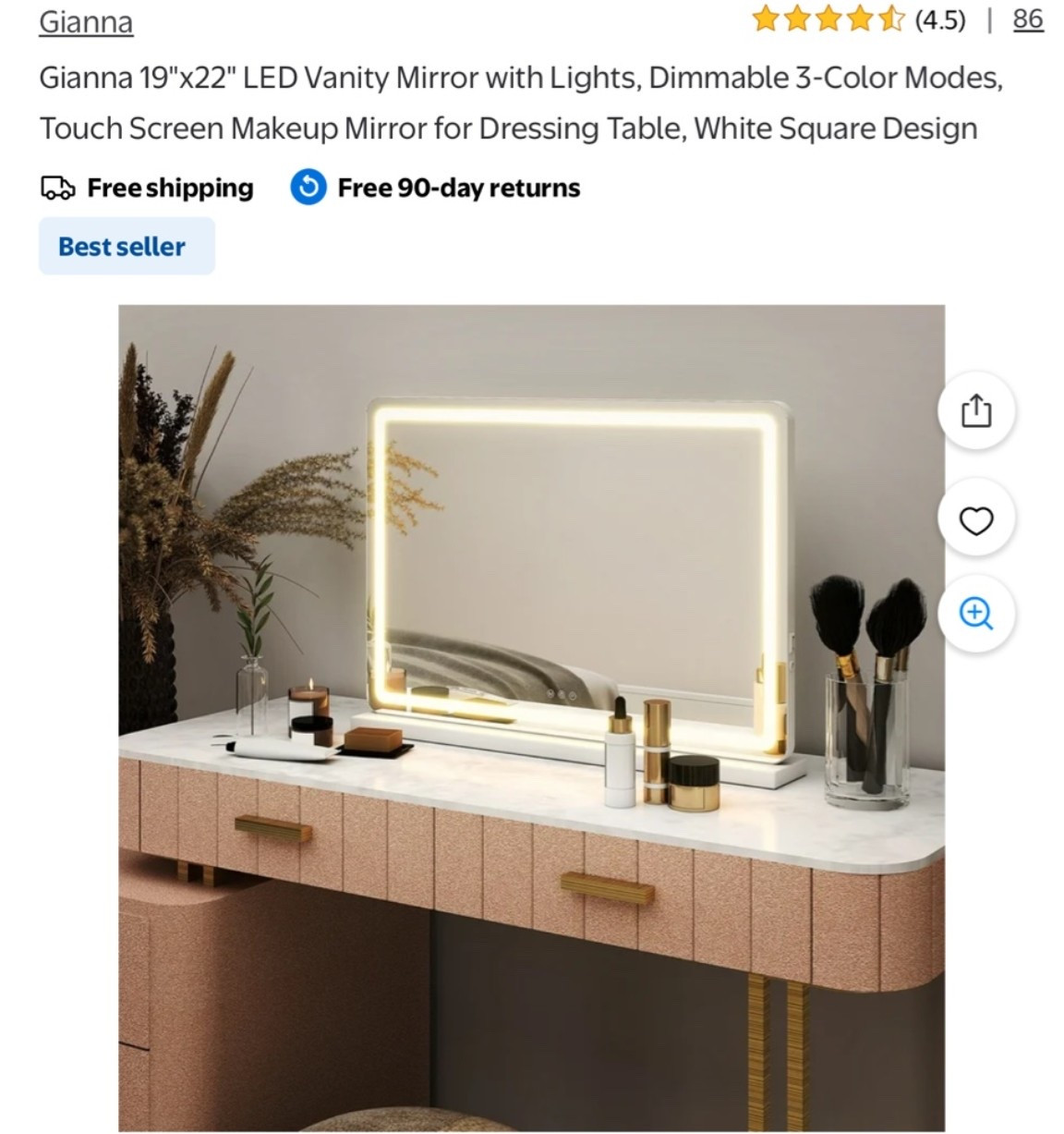 Walmart vanity mirror find ✨🤍  
This LED vanity mirror gives such an elevated beauty-room look without the luxury price tag. Adjustable lighting, sleek design, and under $40 👏 perfect for small spaces, vanities, or closet glam setups. Linking it before it sells out ✨ #LTKHome #LTKFindsUnder50 #VanityMirror  #BeautyRoom #ClosetGoals #HomeDecorFinds #AmazonMustHaves #VanitySetup #LTKStyle
