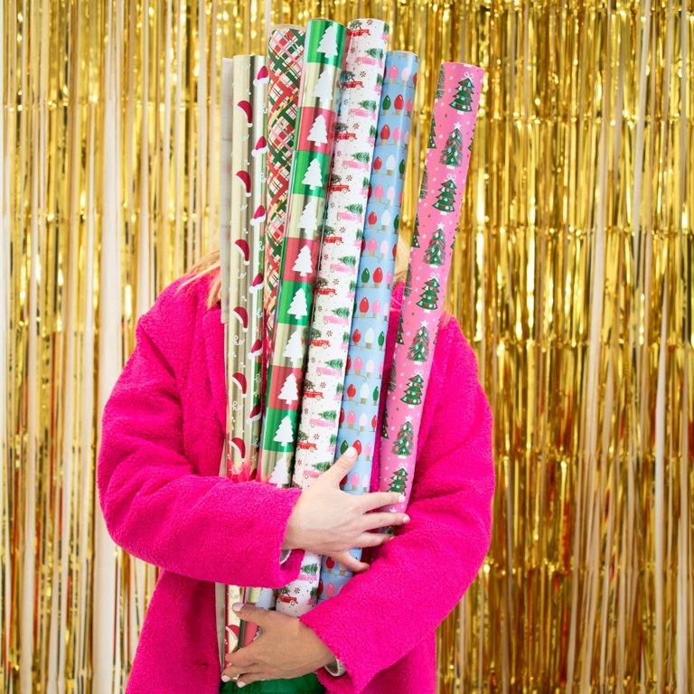 Packed Party "Snow Much Fun!" Premium Gift Wrap, Christmas, Multi-Color Snowflakes, 30 square fee... | Walmart (US)