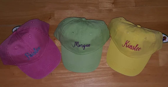 Toddler Girls Personalized Baseball Cap Kids Size Baseball Cap | Etsy | Etsy (US)