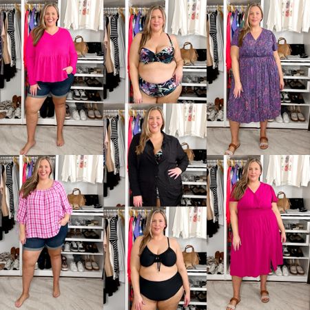 Walmart spring plus size fashion!! Everything here runs true to size - I’m in the 2x! Only thing is size up in maybe are the floral bikini bottoms! 

#LTKplussize #LTKsalealert #LTKmidsize