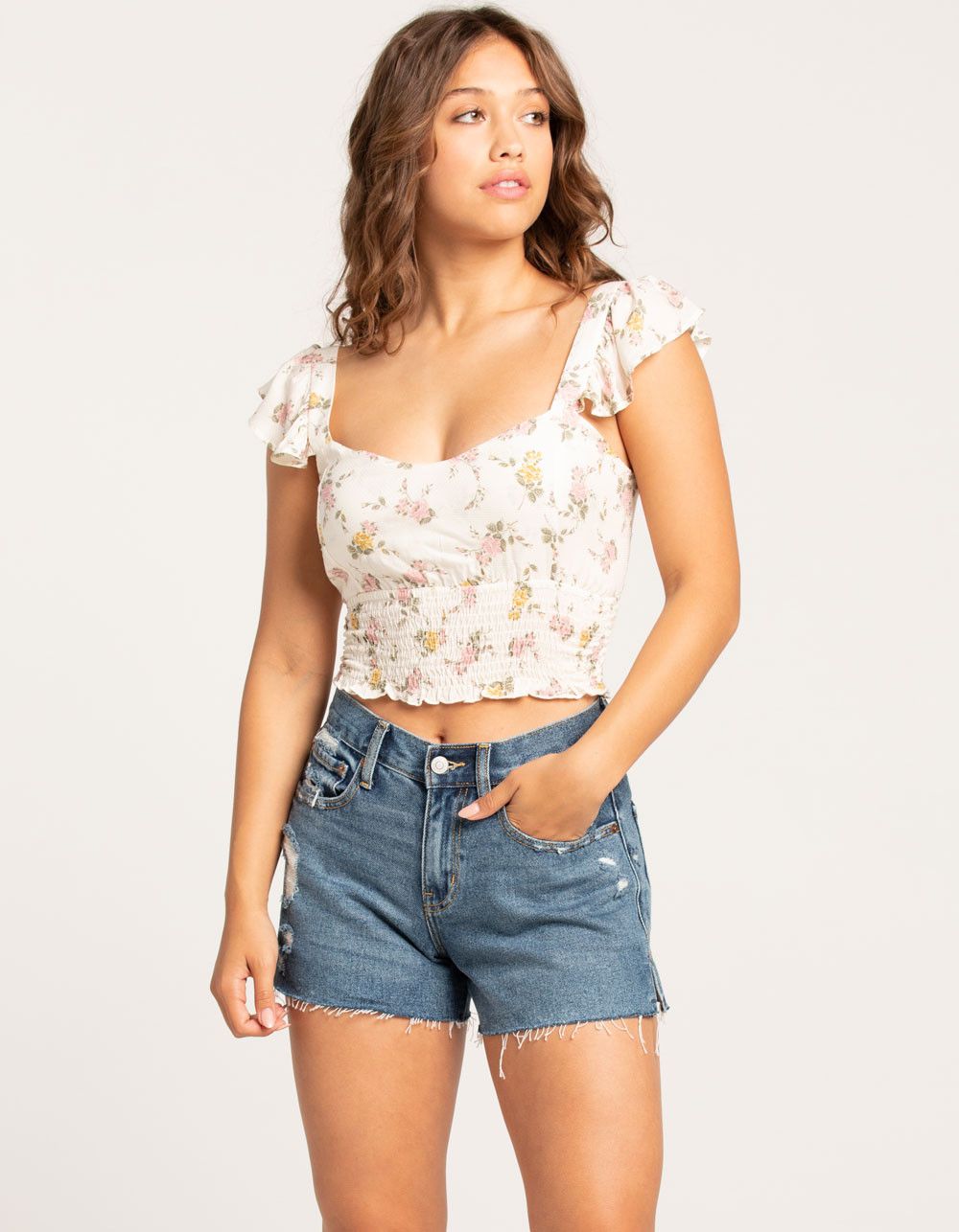 RSQ Womens High Rise Vintage A-Line Shorts | Tillys