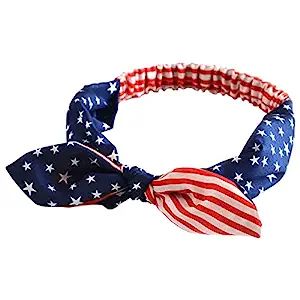 American Flag Bandana, Red White Blue Patriotic Bandana for Women 4th of July USA Decorations (Ra... | Amazon (US)