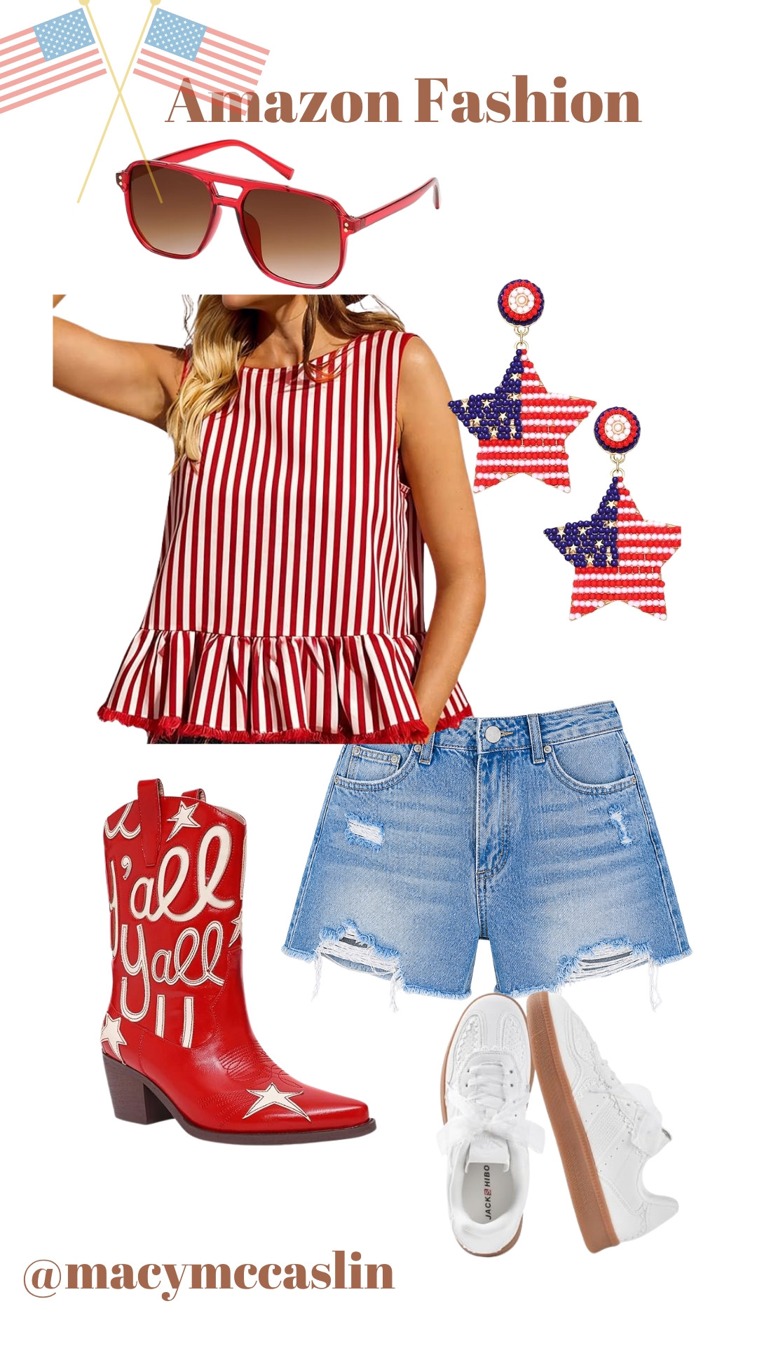 Get your 4th of July look on point with these Amazon finds! Perfect for a festive and stylish holiday. 🎆🇺🇸 #AmazonFinds #FourthOfJuly 

 #LTKootd #LTKSeasonal #LTKSaleAlert