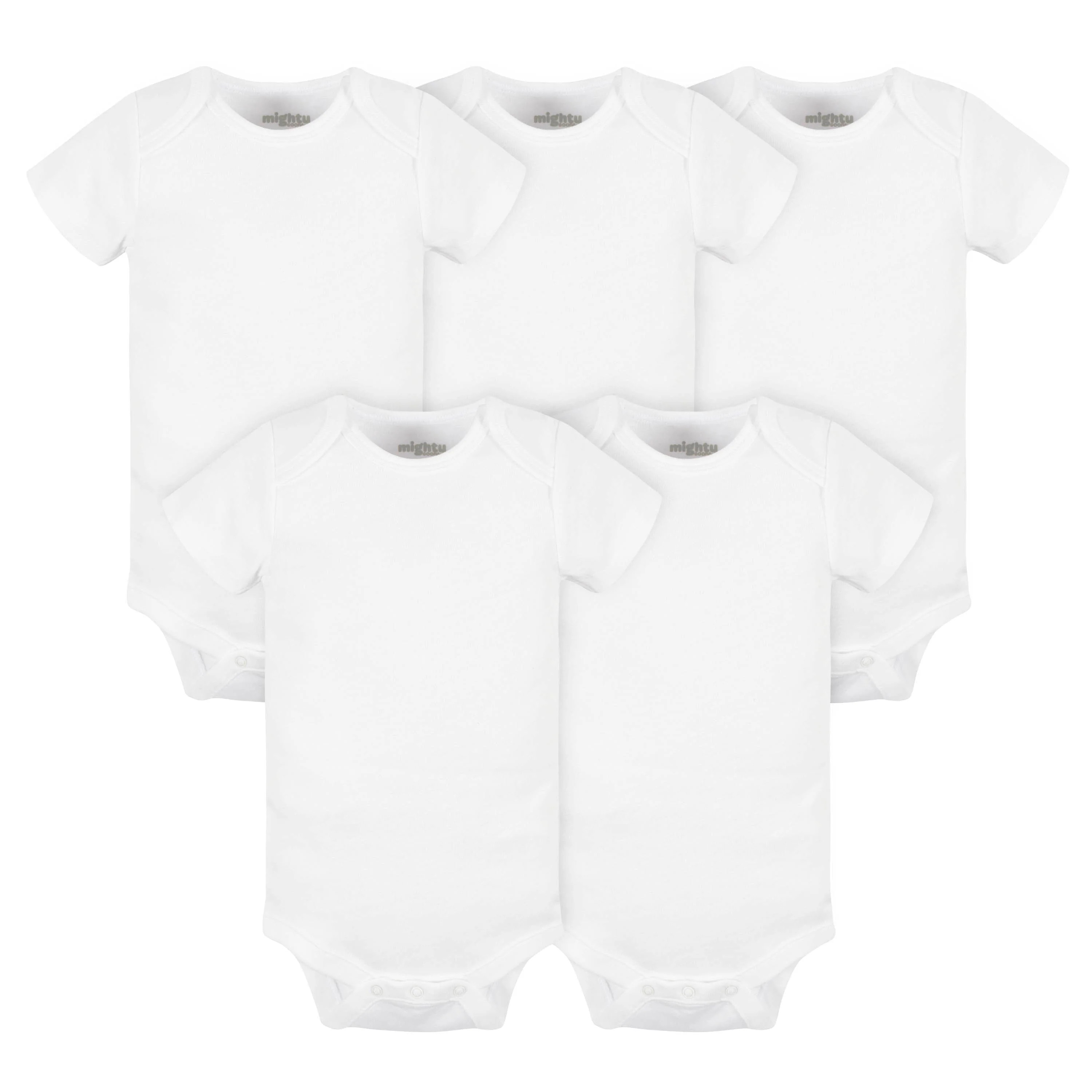 5-Pack Baby Neutral White Short Sleeve Bodysuits | Gerber Childrenswear