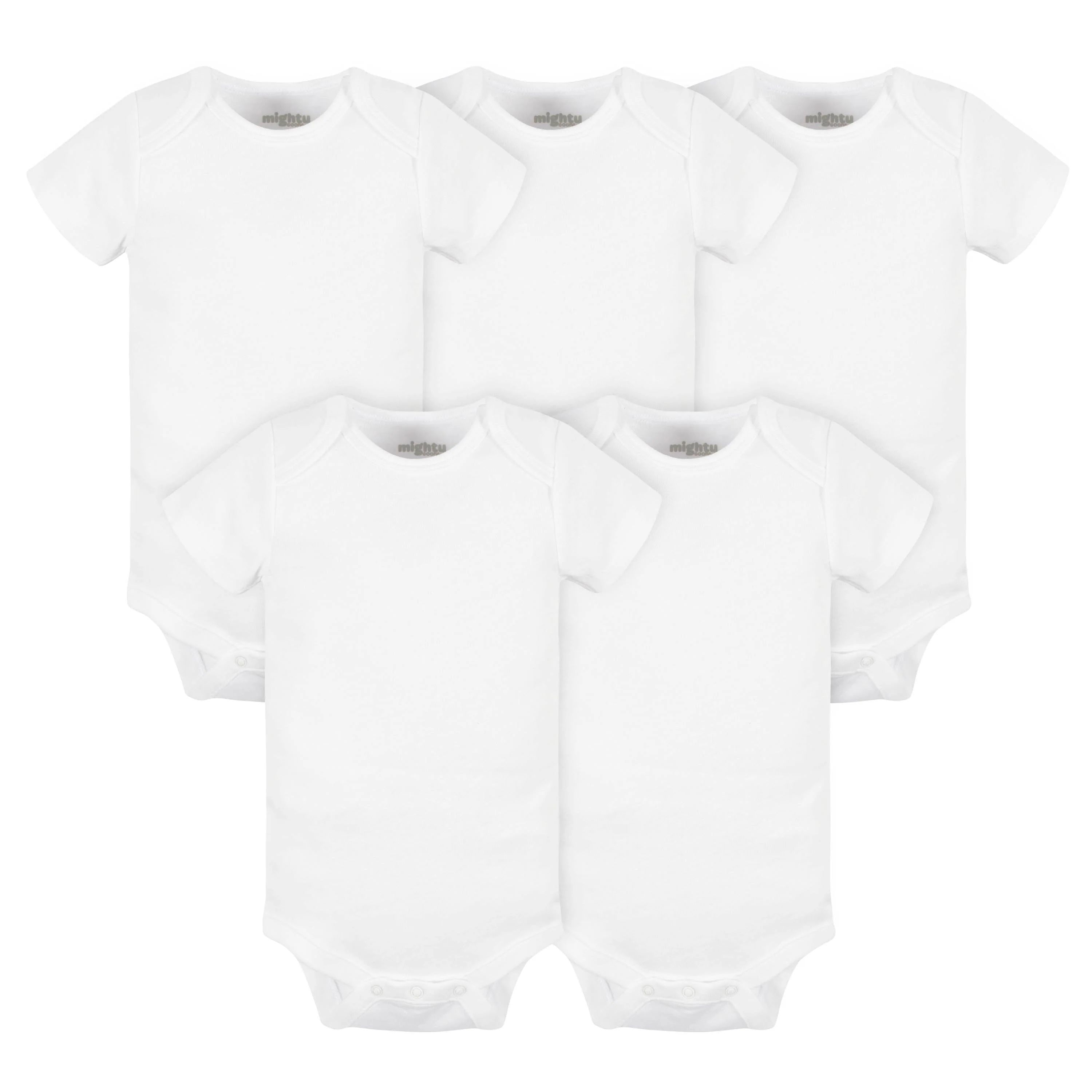 5-Pack Baby Neutral White Short Sleeve Bodysuits | Gerber Childrenswear