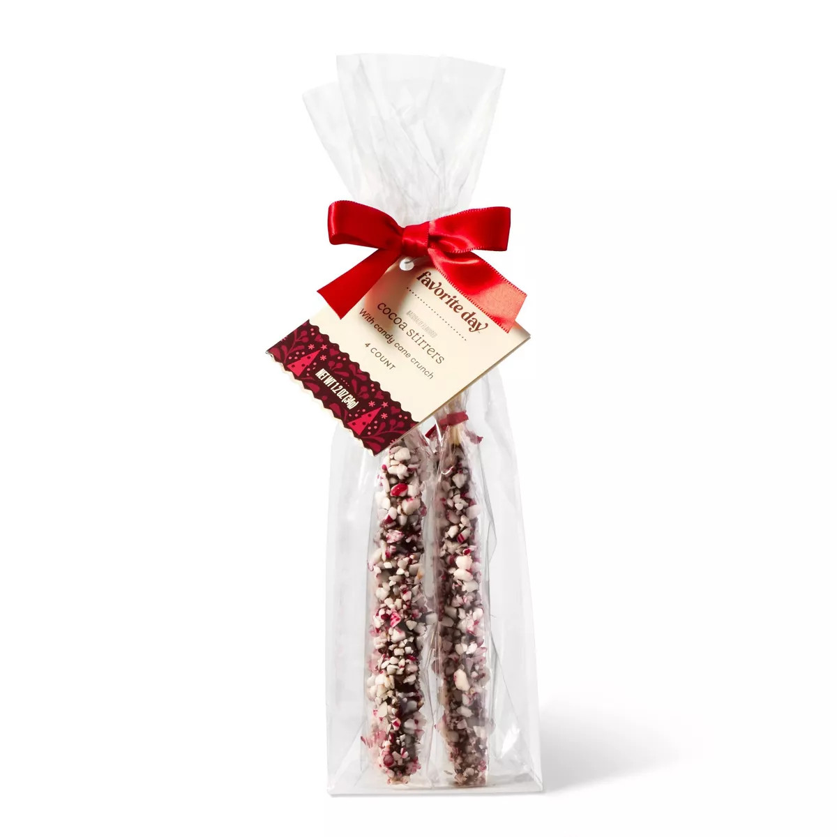 Christmas Dark Chocolaty Coated Stirrers with Peppermint Crunch - 1.2oz - Favorite Day™ | Target