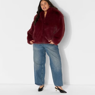 Women's Short Faux Fur Jacket - Wild Fable™ | Target