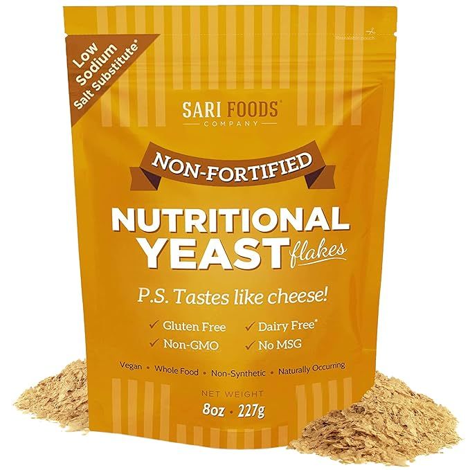 Sari Foods Non-Fortified Nutritional Yeast Flakes - 24oz or 8oz - Superfood, Rich in Protein. Glu... | Amazon (US)