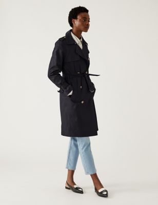 Double Breasted Trench Coat with Recycled Polyester | Marks and Spencer AU/NZ
