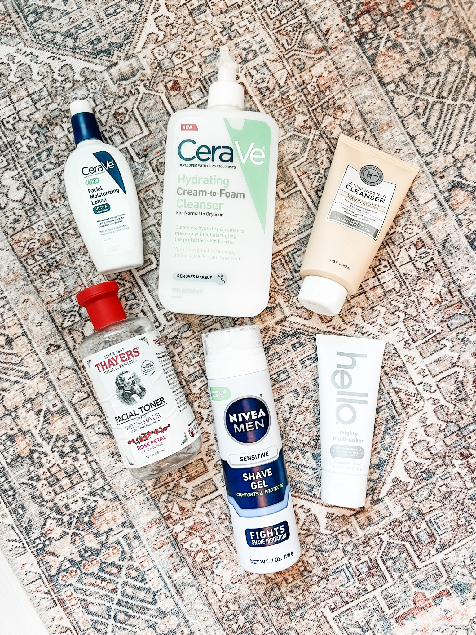 My Amazon skincare favorites: Cerave PM lotion is amazing, lightweight, soaks right in, no noticeable fragrance. Cerave facial cleanser won’t dry your skin. Very gentle. It Cosmetics cleanser- I use this to take off eye makeup, I’ve never found anything else that works as well as this. Won’t dry eyes or make your lashes fall out. The best. Witch hazel toner is made in Connecticut! I use a few times a week. Nivea shave cream, a little goes a long way and it’s a mens shave cream so it’s cheaper. Luxuriously rich. Hello toothpaste with flouride, protects against cavities and leaves my mouth feeling great (it’s supposed to protect your mouth’s microbiome better than some toothpastes but who knows lol). #amazonbeauty must haves over40 wellness affordable budget

#LTKFindsUnder50 #LTKBeauty #LTKOver40