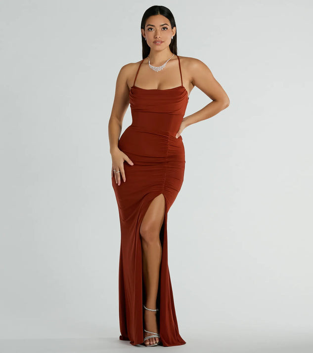 Ashley Sleeveless Bow Mermaid Formal Dress | Windsor Stores