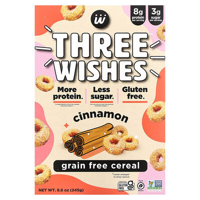 Three Wishes, Grain Free Cereal, Cinnamon, 8.6 oz (245 g) | iHerb